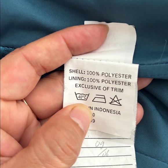 Morilee women 14 Teal 21532 maxi chiffon bridesmaid dress V neck - Picture 7 of 11